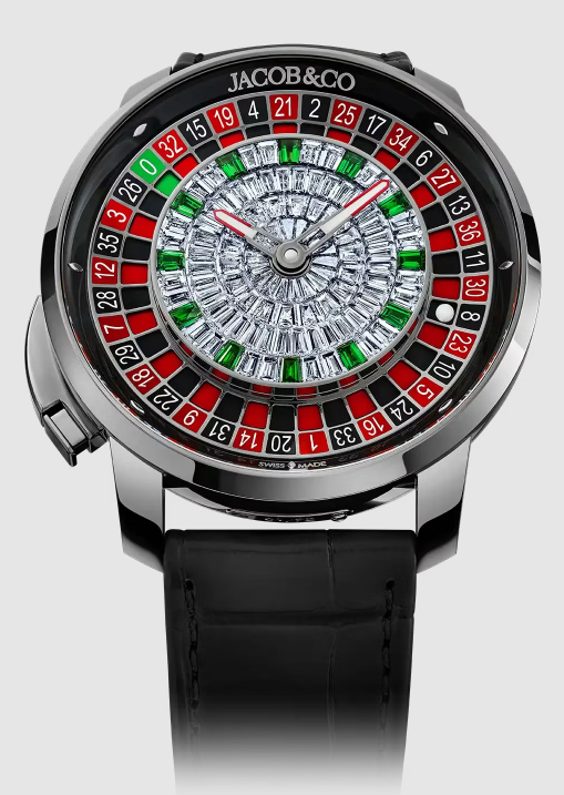 Review Jacob & Co casino tourbillon WHITE GOLD BAGUETTE CA100.30.AB.BB.A Replica watch
